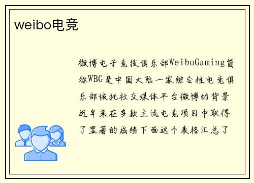 weibo电竞